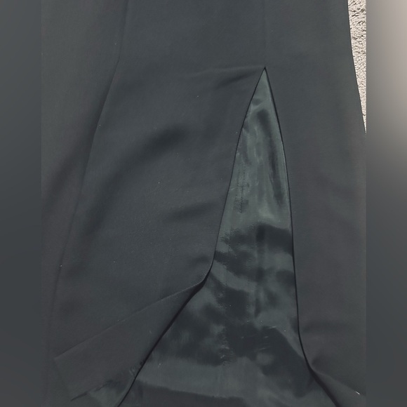 LIZ CLAIBORNE Womens Size 8 Black Beaded Keyhole Neck Tea Length Dress Maxi - Picture 9 of 11